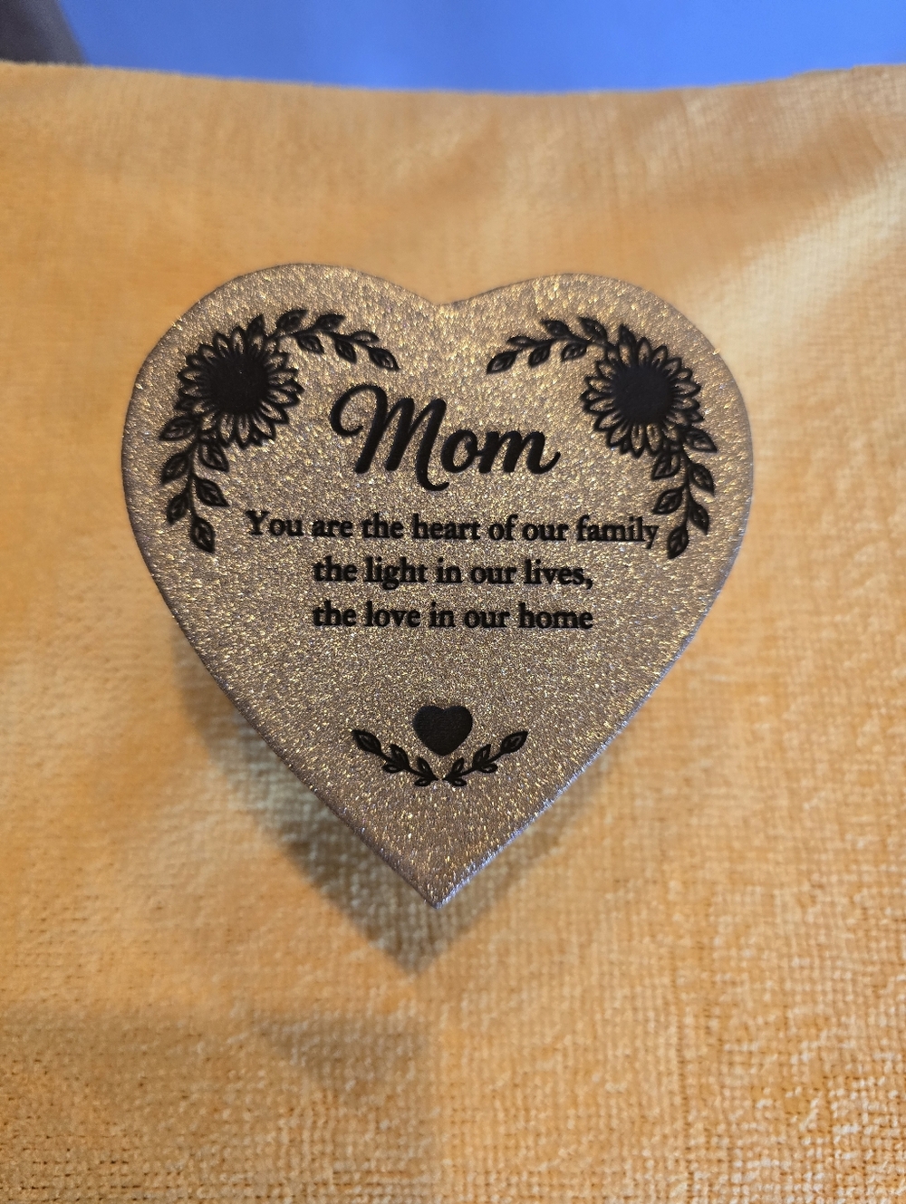 Glitter Heart Trinket Box - Mom